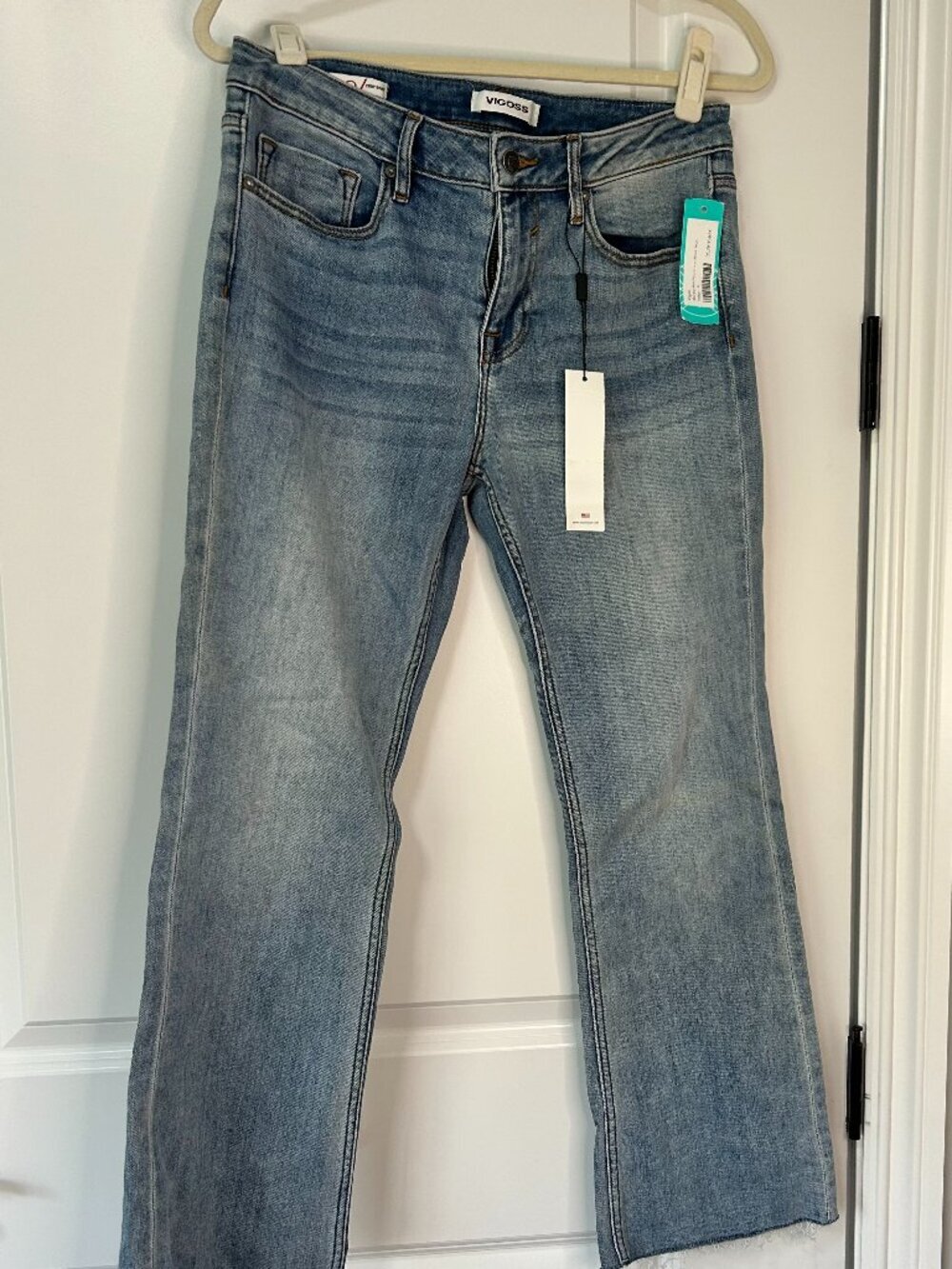 Vigoss Marley Mid Rise Crop Boot Cut Jeans Indigo Size 6/28 NWT - Picture 2 of 3